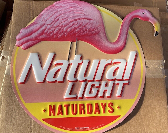 RARE Natural Light Naturdays Tin Sign – Fun Retro Beer Wall Art