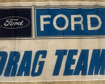 Ford Drag Racing Team Garage Banner Man Cave Banner 3x5ft