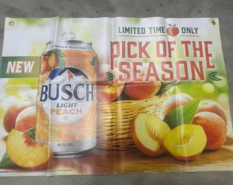 Georgia Peach Busch Light Peach Banner. Limited Time mancave Gift