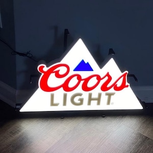Coors Light LED Beer Sign – 17&quot;x24&quot; Light-Up Bar Sign – Brand New in Box, Man Cave, Game Room Decor