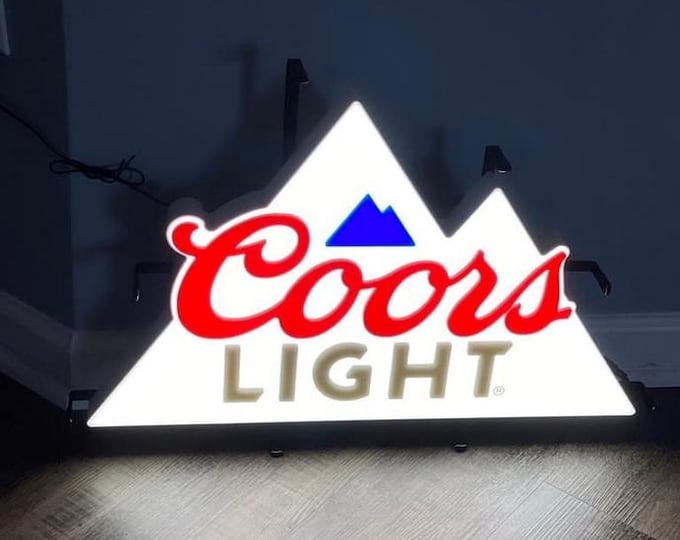 Coors Light LED Beer Sign – 17"x24" Light-Up Bar Sign – Brand New in Box, Man Cave, Game Room Decor