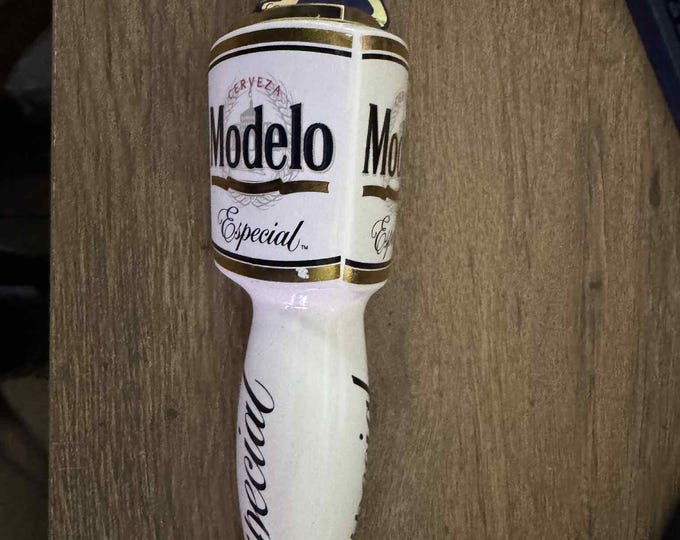 Modelo Especial Beer Tap Handle – 11" Tall with New Lion Topper – Used Bar Decor Collectible