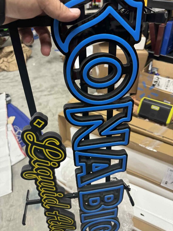 Kona Big Wave LED Neon Sign – Liquid Aloha Bar Light 60x12 – Rare