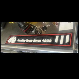 MAC Tools Bar Mat – “Quality Tools Since 1983” Rubber Counter Mat 3-7/8" x 23-1/8", Garage Bar Man Cave Decor