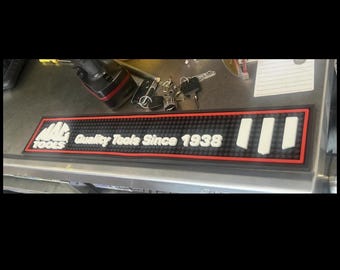 MAC Tools Bar Mat – “Quality Tools Since 1983” Rubber Counter Mat 3-7/8" x 23-1/8", Garage Bar Man Cave Decor