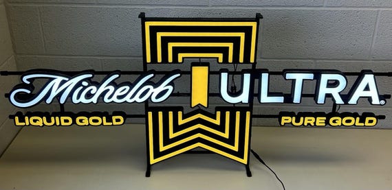 Michelob Ultra Liquid Gold LED Sign – Pure Gold – HUGE 48