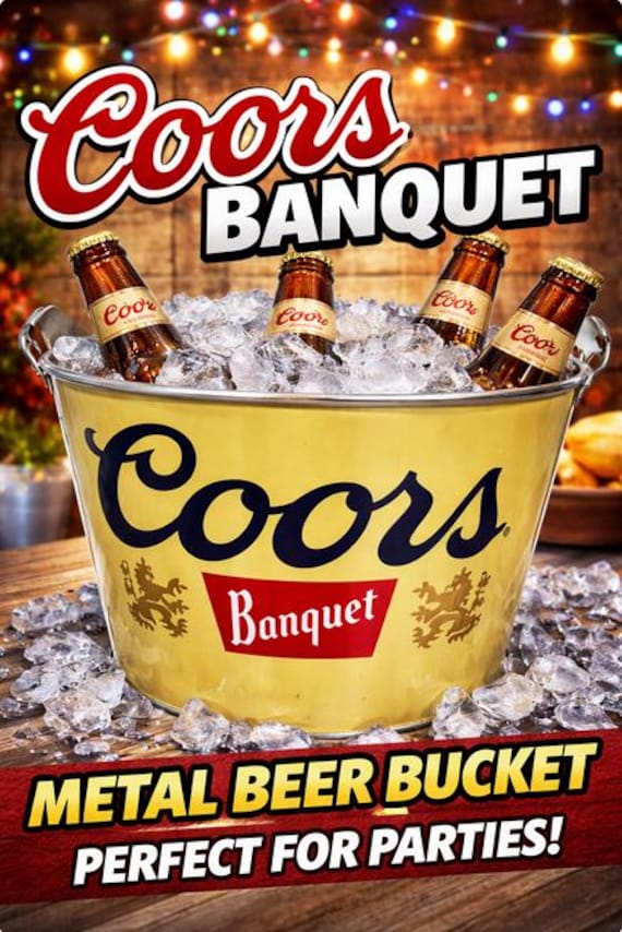 Coors Banquet Beer Ice Buckets Original Coors Light Golden Color