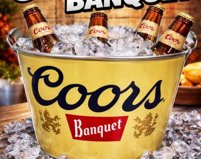 Coors Banquet Beer Ice Buckets Original Coors Light Golden Color New