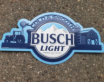 2024 Busch Light For The Farmers Bar Sign – 24"x13" Metal Beer Wall Decor