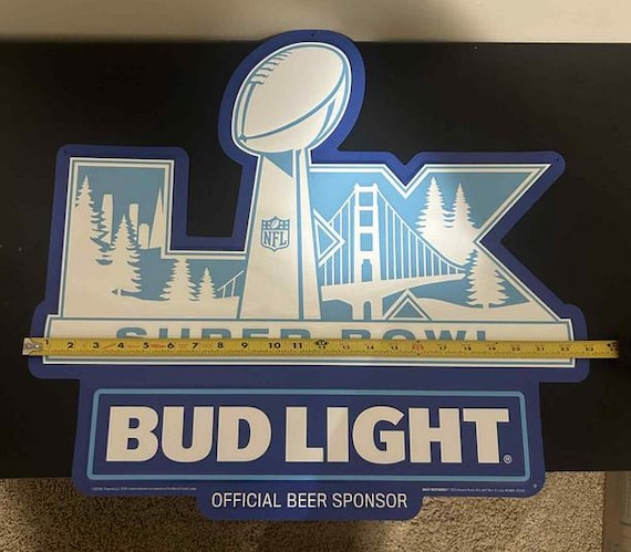 Bud Light ビール広告 サイン Bud Light Super Bowl LX Tin Sign 21x23 – Official NFL Beer Sponsor