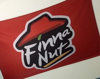 Finna Nut Pizza Flag – 3x5 Ft Funny Banner with Brass Grommets | Dorm, Man Cave, Party Decor