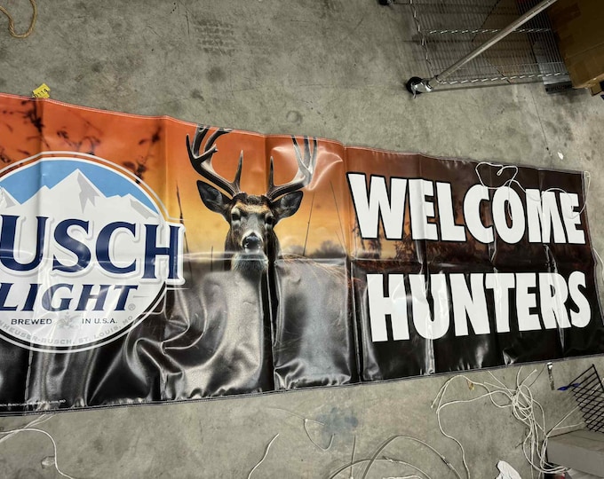 Hunting Cabin Decor  MASSIVE NEW Lite Hunting - Welcome Hunters Mancave Gift for Him