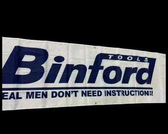 Binford Tools, Real Men Don't Need Instructions Home Improvement Banner 2x8ft