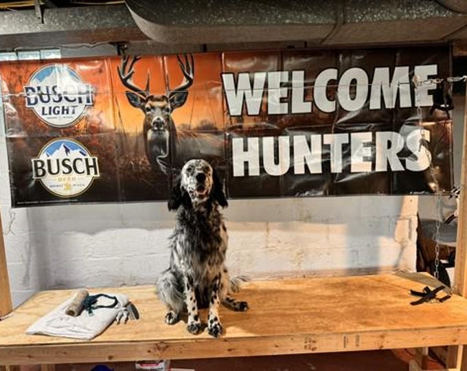 Hunting Cabin Decor  MASSIVE NEW Busch / Busch Lite Hunting - Welcome Hunters Mancave Gift for Him