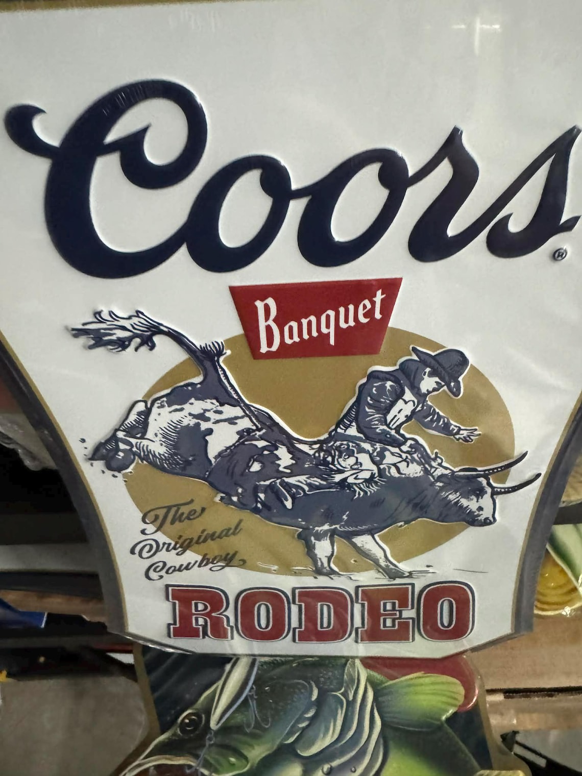 Mirror Sign Rodeo Coors Banquet Rodeo Metal Sign – “the Original Cowboy” Bull Rider Wall ...