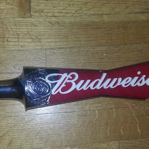 Vintage Budweiser Double Sided Beer Tap Handle - Authentic Bar Decor