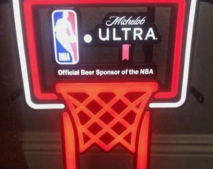 Michelob ULTRA NBA Neon LED Sign 18x12 | Basketball Beer Bar Light Mancave Decor