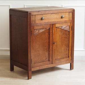 Commode Art Déco | Petit meuble en chêne | France, vers 1930