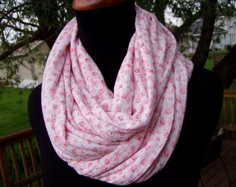 Infinity Scarf - Loop Scarf - Soft knit Print - Eternity Scarf - Circle Scarf