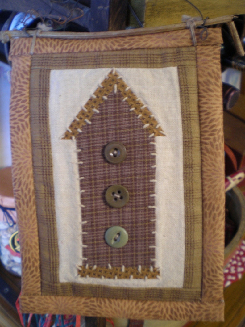 Birdhouse Mini Quilt Hanging image 2