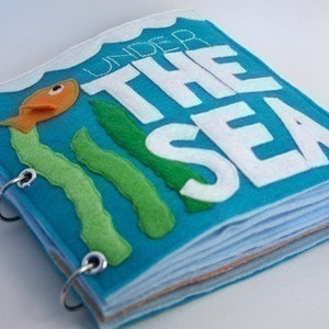 Unter dem Meer Quiet Book Muster, Busy Book Muster, Reisespielzeug, Kleinkinder Bild 1