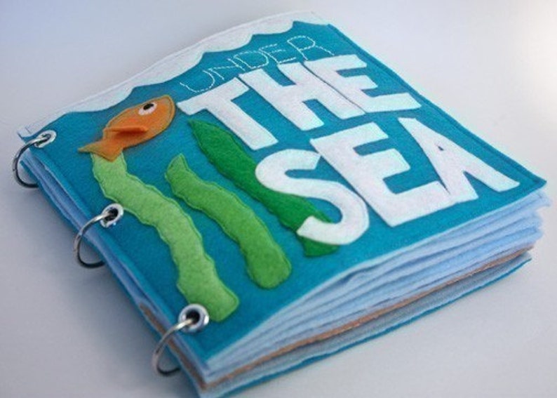 Unter dem Meer Quiet Book Muster, Busy Book Muster, Reisespielzeug, Kleinkinder Bild 1