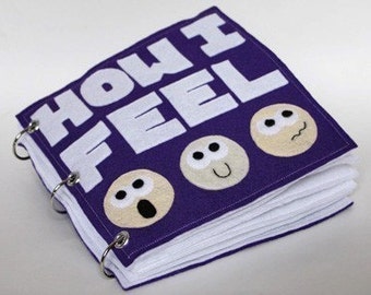 Cómo me siento / Patrón de libro tranquilo, Patrón de libro ocupado, Juguetes de viaje, Niño pequeño