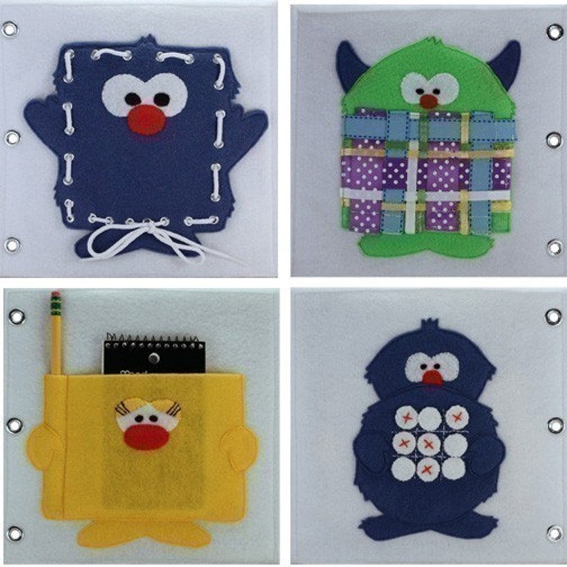 The Monster Album Quiet Book Pattern, Busy Book Pattern, Travels Toys image 3