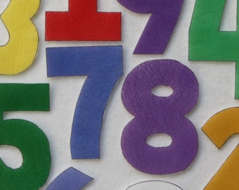 Leaning Solids Numbers - ePattern for Print and Play Felt Figures