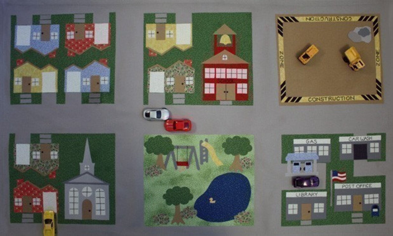 Toy Car Town Neighborhood Epattern for a Toy Car Play Mat Etsy