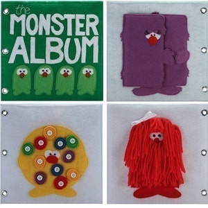 The Monster Album Quiet Book Pattern, Busy Book Pattern, Travels Toys image 2