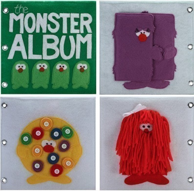 The Monster Album Quiet Book Pattern, Busy Book Pattern, Travels Toys image 2