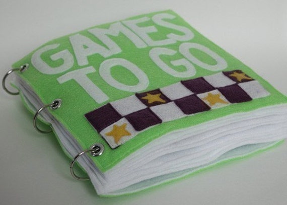 Games to Go Quiet Book Pattern, Busy Book Pattern, Travel Toys, Travel Games
