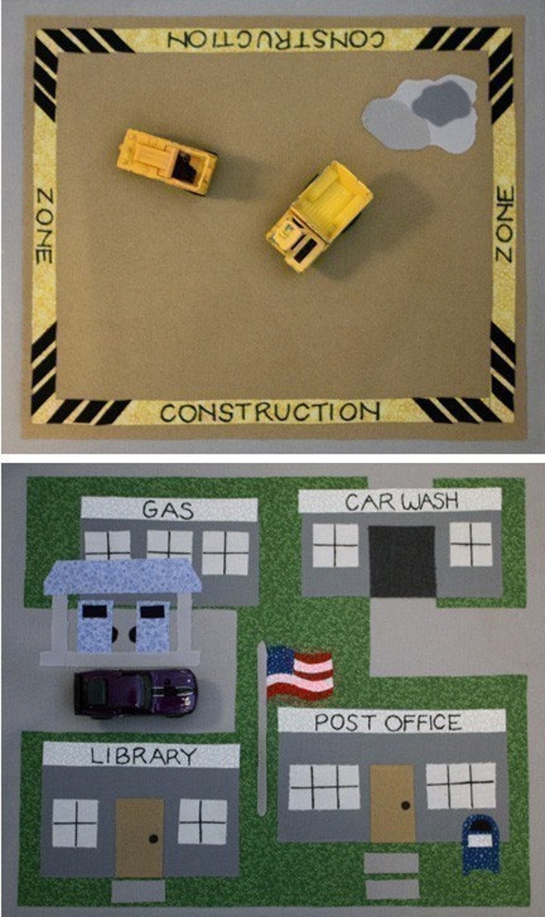 Toy Car Town Neighborhood Epattern for a Toy Car Play Mat Etsy