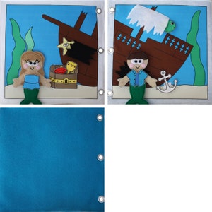 Mermaid Lagoon Quiet Book Pattern, Busy Book Pattern, Travel Toys, Dollhouse image 4