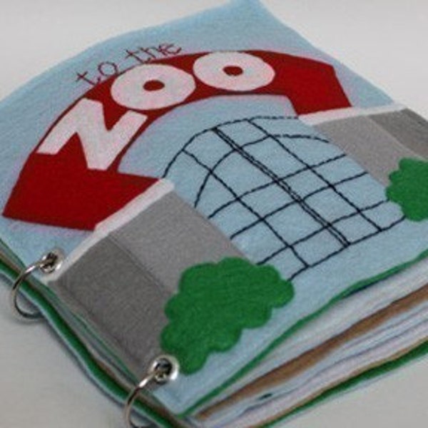 To the Zoo | Quiet Book Pattern, Busy Book Pattern, Travel Toys, Toddlers