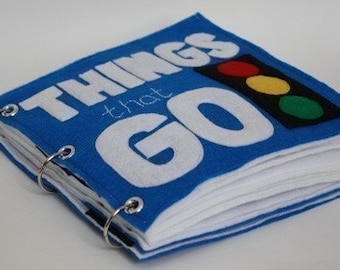 Things That Go | Quiet Book Pattern, Busy Book Pattern, Travel Toys, Toddlers