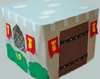 Castlefort - Patrón de juguete / Casita de fieltro / Casita de juego de mesa / Tienda de campaña / Casita de juego para niños / Casita de juego de mesa / Casita de juego DIY