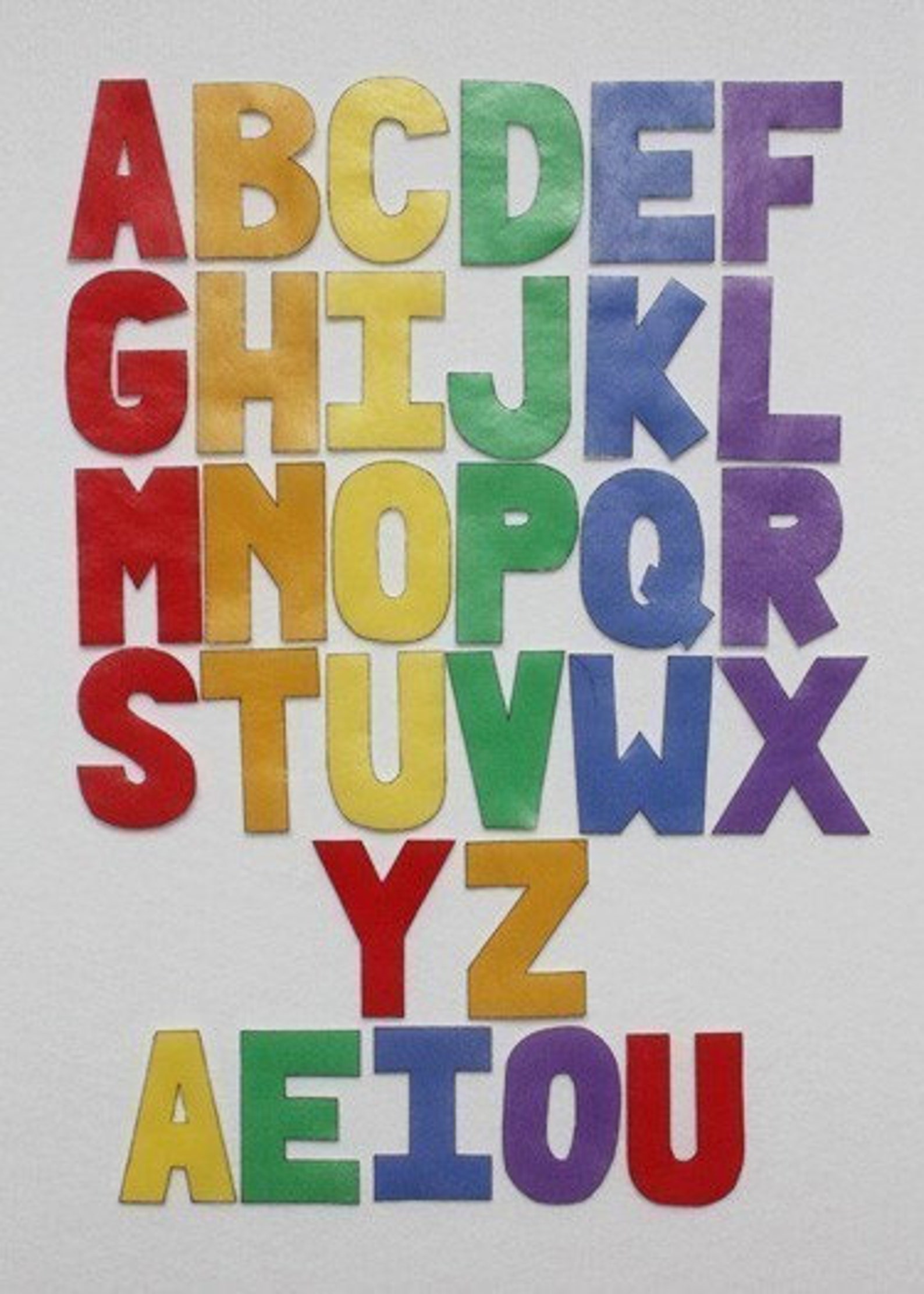 Leaning Solids Capital Letters - Epattern for Print and Play Felt ...