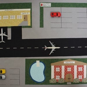 Toy Car Town Airport - ePattern for a Toy Car Play Mat