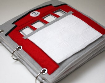 Parque de bomberos n.° 2 / Patrón de libro tranquilo, patrón de libro de actividades, juguetes de viaje, casa de muñecas