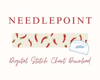 Chili Pepper Keychain Pattern – PDF Digital Download Canvas
