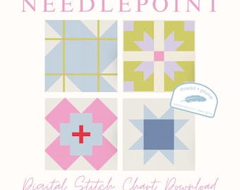Quilted Coasters Pattern – PDF Digital Download Canvas