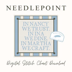 Nancy, Ina, Martha - Schema per ricamo a punto croce - Fai da te (download digitale PDF)