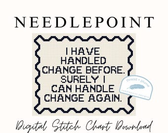 Change Needlepoint Pattern – PDF Digital Download Canvas