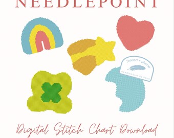 St. Patty’s Charms Needlepoint Pattern – PDF Digital Download Canvas