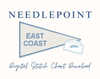East Coast Pennant Pattern – PDF Digital Download Canvas