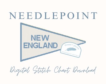 New England Pennant Pattern – PDF Digital Download Canvas
