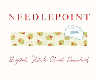 Cocktail Olives Keychain Pattern – PDF Digital Download Canvas