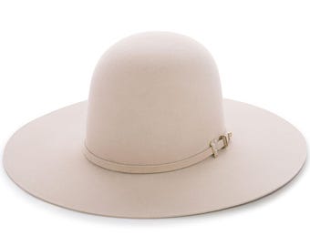 Silverbelly Open Crown Cowboy Hat, 7X Felt, 4.25 Flat Brim